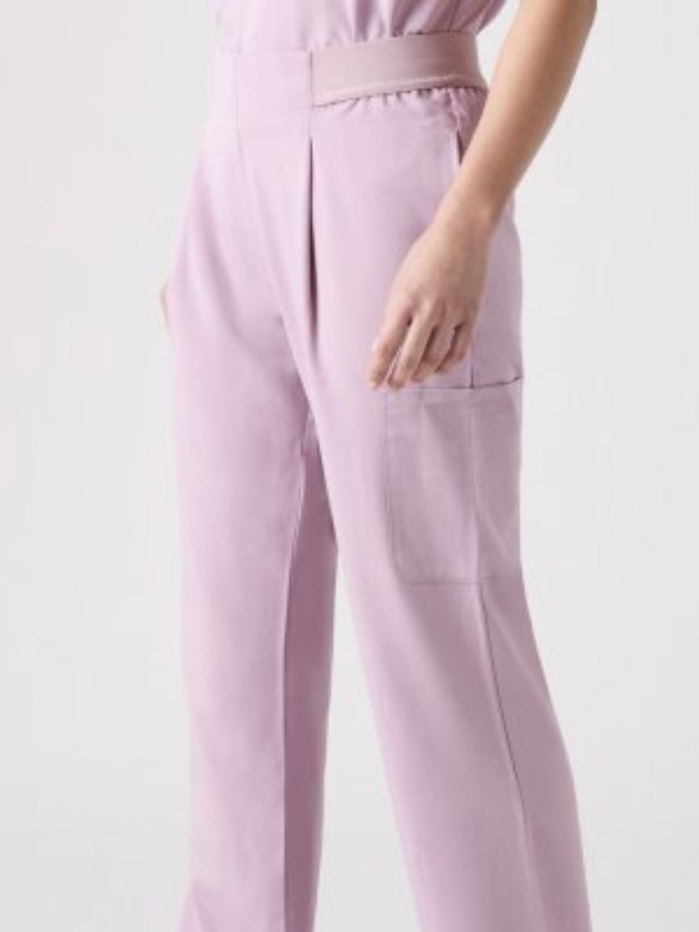 Cherokee Mauve Wide-Leg Pull-On Joggers/scrubbs